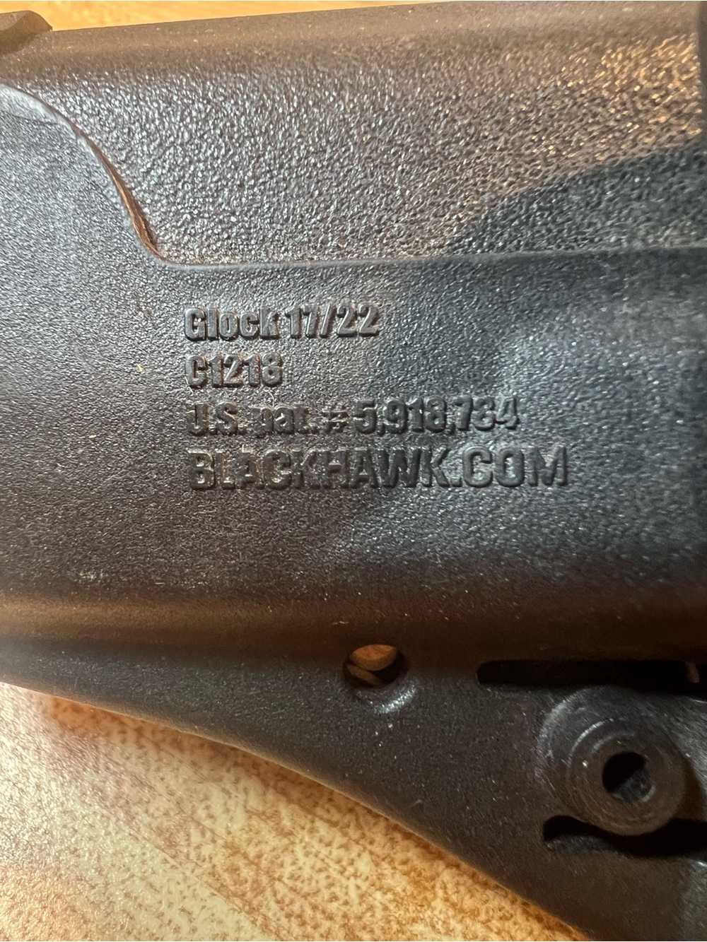 Blackhawk! Polymer Duty Holster, C1218 for Glock 17/22, RH - Picture 3 of 8
